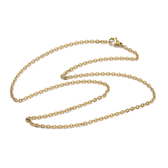 304 из нержавеющей стали кабель цепи ожерелья, с карабин-лобстерами , 17.7 дюйм (45 см)