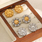 304 Stainless Steel Stud Earrings for Women, Flower