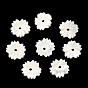 Cuentas talladas de concha de trochus natural, flor