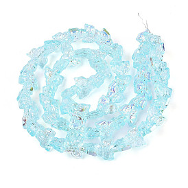 Гальванизируйте прозрачное стекло бисер нитей, бабочка