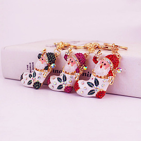 Christmas Santa Claus boots key chain women's bag accessories pendant key chain send girlfriend bag buckle bag hanging 1295