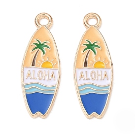 Alloy Enamel Pendants, Surfboard Charms