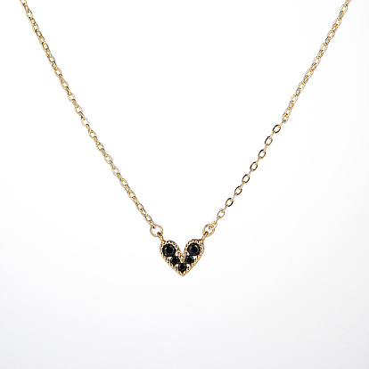 Golden Stainless Steel Heart Pendant Necklace for Women