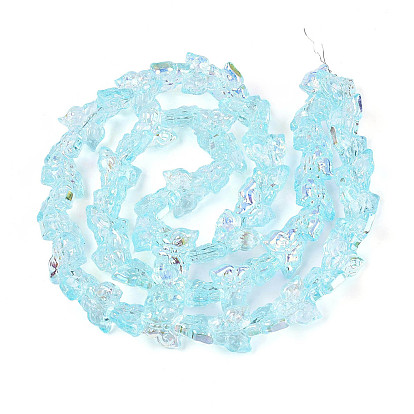 Гальванизируйте прозрачное стекло бисер нитей, бабочка