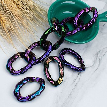 ABS plastic solid color black colorful AB28*42 wave type open ring buckle chain buckle jewelry luggage accessories