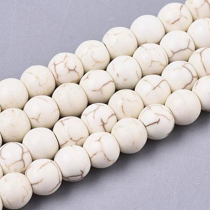 Synthetic Magnesite Beads Strands, Round