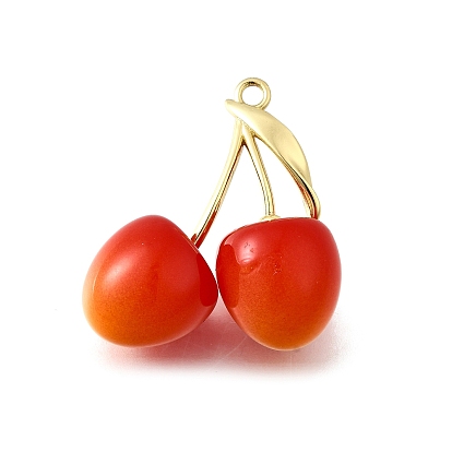 Латунь с акриловыми подвесками, черри прелести