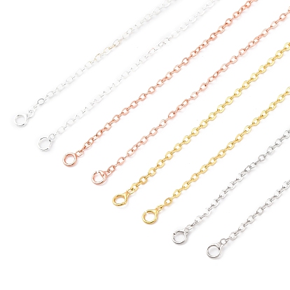 Латунь кабель цепи ожерелье изготовление, с 304 из нержавеющей стали омара застежками, без свинца и без кадмия, долговечный, стойки покрытие