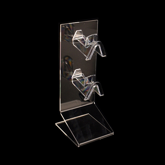 Acrylic Eyeglasses Frame Riser Display Stand, Sunglasses Rack Holder, Two Tiers