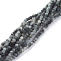 Natural Eagle Eye Stone Beads Strands, Round, Faceted