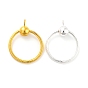 Openable Snake Chain Shape Brass Pendants, with European Alloy Clasp, for Large Hole Beads, Ring/O Shaped