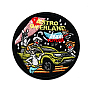 Computerized Embroidery Cloth Iron on/Sew on Patches, Costume Accessories, Appliques, Flat Round with Car