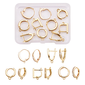 Латунь микро проложить кубический рисунок обруча из двуокиси циркония, с петлей, кольцо