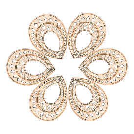 Undyed Wood Big Pendants, Drop