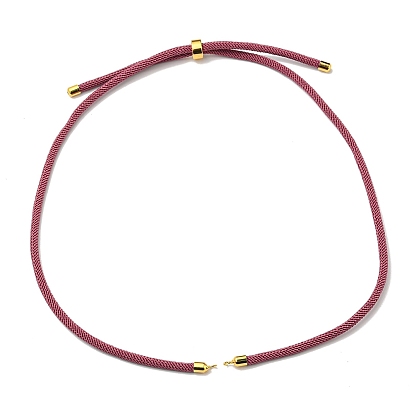 Nylon Cords Necklace Making, with Golden Brass Findings, Long-Lasting Plated