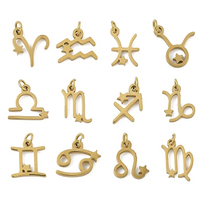 316 l хирургические подвески из нержавеющей стали, чары созвездий, с целью перехода в кольце, золотые