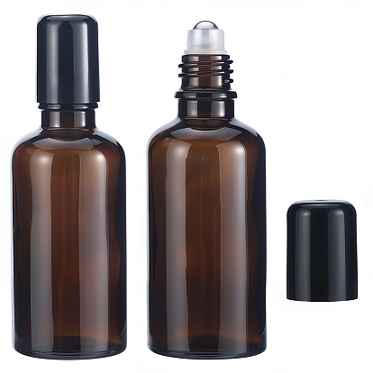 Стеклянные бутылки с роликовыми шариками, с пластиковой крышкой, спа ароматерапия эфирное масло пустая бутылка