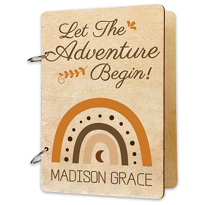 1 набор деревянных 2-кольцо папка-регистратор открытки фотоальбома обложка, с кольцами на петлях из железа с вкладными листами 2шт.