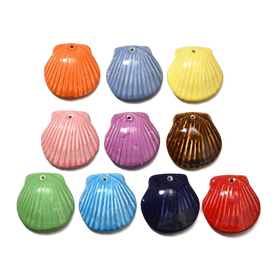 Фарфора ручной работы подвески, подвески в форме ракушек