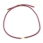 Nylon Cords Necklace Making, with Golden Brass Findings, Long-Lasting Plated