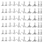60pcs 5 styles décorations pendentif dinosaure en alliage de style tibétain, avec alliage de zinc homard fermoirs pince