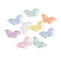 Уф-покрытие прозрачные акриловые бусины, радужный, бабочка