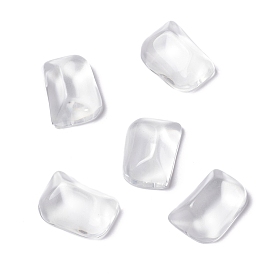Transparent Resin Cabochons, Water Ripple Cabochons, Rectangle