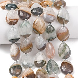 Природный агат бисер нитей, окрашенная и подогревом, квартира слеза