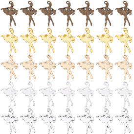 100 шт 5 цвета подвески из сплава в тибетском стиле, прелести танцовщицы