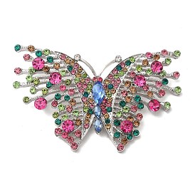 Butterfly Alloy Colorful Rhinestone
 Brooch, for Backpack Clothes