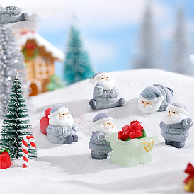 Рождественские украшения из смолы, аксессуары для домашнего кукольного домика с микро-ландшафтом, притворяясь опорными украшениями