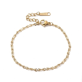 Placage ionique (ip) 304 bracelet en chaîne à maillons de gourde en acier inoxydable pour femme