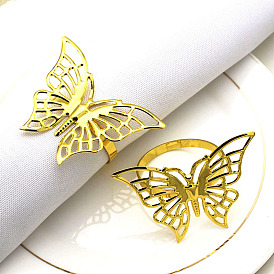 Hotel Tableware Hollow Butterfly Napkin Buckle Napkin Ring Napkin Ring Gold Metal