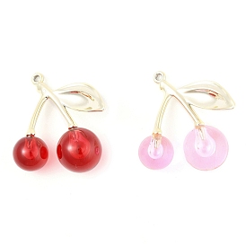 Гальваническое покрытие акриловые большие подвески, вишня