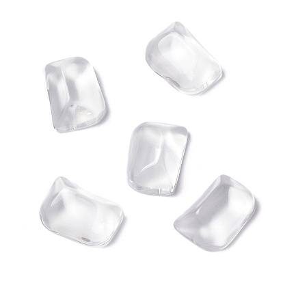 Transparent Resin Cabochons, Water Ripple Cabochons, Rectangle