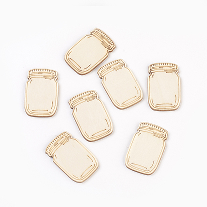 Wood Cabochons, Laser Cut Wood Shapes, Bottle