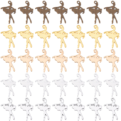 100 шт 5 цвета подвески из сплава в тибетском стиле, прелести танцовщицы