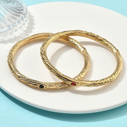 Браслеты из нержавеющей стали с гравировкой ручной работы и стразами для женщин, реальный 304 k позолоченный, ионное покрытие (ip), долговечный