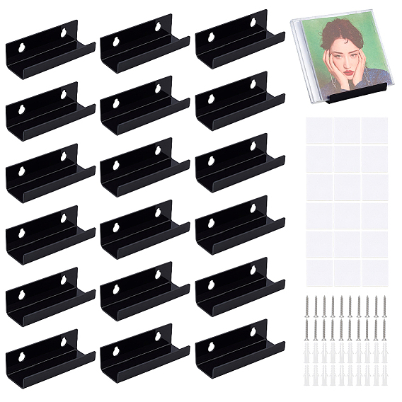 Acrylic Records Holder, with Screw and Sticker, Rectangle