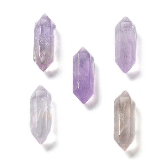 Натуральный аметист с двойными концами без отверстия, граненые