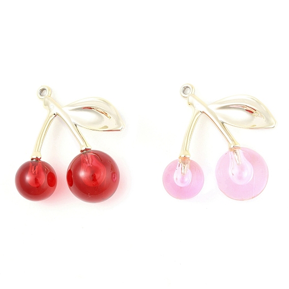 Гальваническое покрытие акриловые большие подвески, вишня