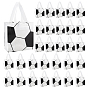 30Pcs Football Print Non-woven Fabrics Bags wtih Handle, Shopping Bags, Rectangle