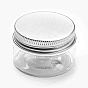 Transparent Plastic Bead Containers, with Aluminium Cover, Column, Platinum