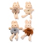 Serre-tête élastique lapin en peluche, accessoires pour cheveux porte-queue de cheval