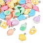 Ocean Theme Resin Pendants, Shell Shape & Starfish & Conch Charms, with Platinum Iron Loop
