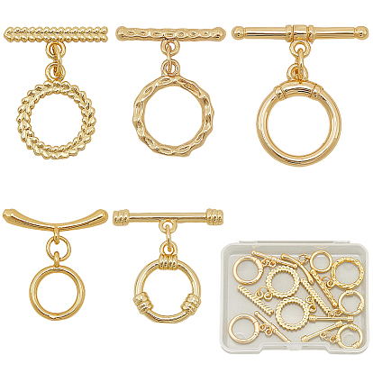 10шт. 5 стили латунных застежек-карабинов для ожерелий и браслетов