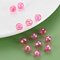 Transparent Acrylic Beads, AB Color, Round, Faceted
