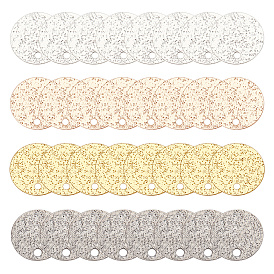 48 шт 4 цвета латунные подвески, , плоский круглый шарм