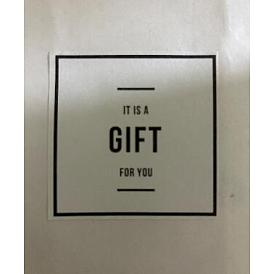 Square Self-Adhesive Paper Gift Tag Stickers, for Party, Decorative Presents, Square with Word IT IS A GIFT FOR YOU