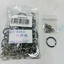 DIY Keychain Making Finding Kits, Including Star Shape Zinc Alloy Swivel Lobster Clasps, Iron Split Key Rings